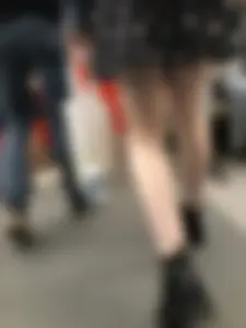 Girl in a Skirt with Hot Pale Legs Subway Creepshots