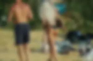 Amazing Skinny Blonde in Bikini with Small Round Booty and Hot Thin Legs Beach Creepshots