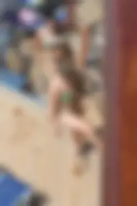 Mostly mature bikini babes on a Carnival cruise