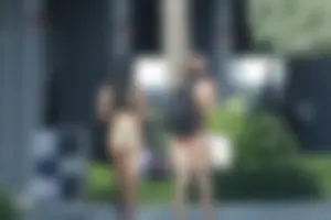 Bikini babes at Deerfield Beach in Florida