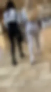 Amazing ass on blond GREY LEGGINGS (OC)