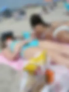 Stalking the busty girl on the beach