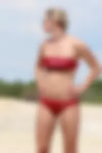 Lifeguard tournament girls on the beach