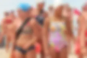 Lifeguard tournament girls on the beach
