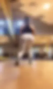 Sexy brunette gym girl in different leggings with a nice ass