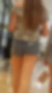 Beautiful teen jean short shorts VPL OC!!