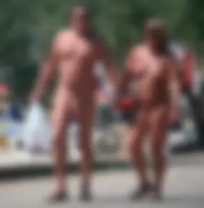 Nude beach and topless girls