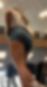 Insane angles of Latina in Blue Spandex Shorts! (OC)