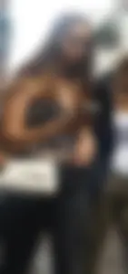 Cute street teen in tight black jeans, hot booty creepshots