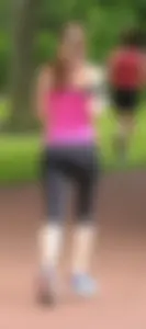 Candid track girls and runners