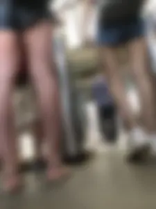 Hot Legs and Booty in Denim Mini Shorts Creepshots Gallery