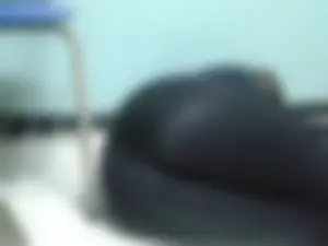 Girl in Tights Lying on the Floor Creepshot