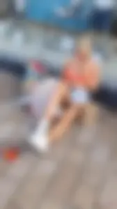 Busty chav blonde in revealing top and jean shorts! (OC) [CS4U]