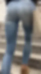 Tight jeans going upstairs