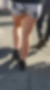 Tight shorts on this teen at the carnival