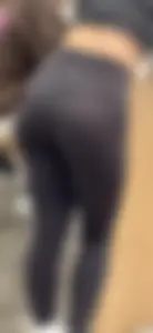 Amazing asian in tight black lulu lemon leggings