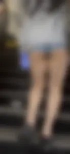 OC Asian Coed Short Shorts Butt Out