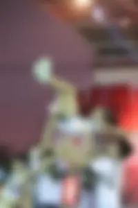 Bunch of athletic Thai cheerleaders at a competition