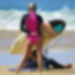 Candid surfer babes on the beach and in bikinis