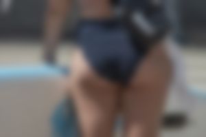 Great ass on bikini bottomed surfer girl