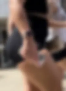 Blonde PAWG in tight spandex playsuit
