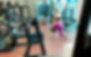 Gym blonde on different days