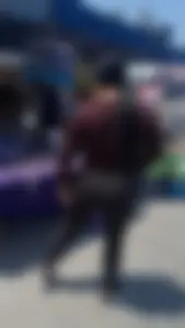 (OC) big butt thick short girl in black leggings VPL