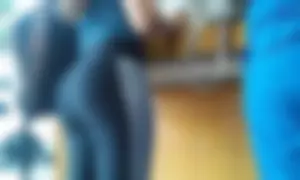 Big booty in leggings with vpl