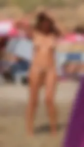 Nude beach and topless girls