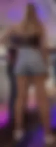 Blond girl in levis hotpants