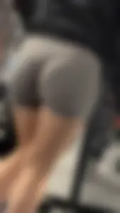 Tight Grey Gym Shorts (Crazy Vpl and Bends Over)