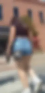 Cheeky college latina jean shorts(oc)