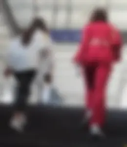 Hot minx in a slutty red outfit