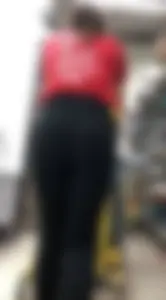 Teen at Work in her Leggings