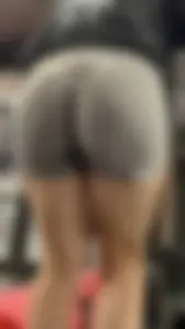 Tight Grey Gym Shorts (Crazy Vpl and Bends Over)