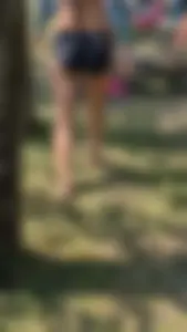 Very tight Girl in black bikini