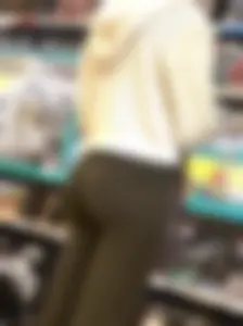 Tight, fit asses at LEGO Store