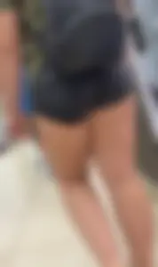 Great chubby legs and booty in black denim shortrs store creepshots collection