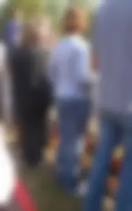 Street market milfs in tight blue jeans