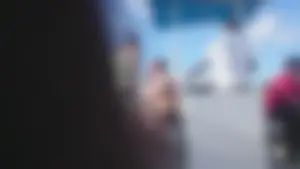 Girl with a nice ass in wet white bikini bottom
