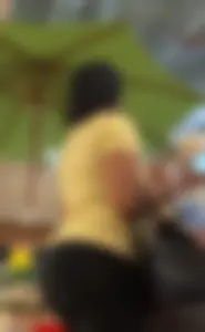 Big booty ebony milf out shopping in tight black leggings