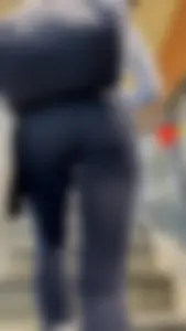 Skinny And Tight College Girl In Blue Leggings Bends Over For Me (Upshots)