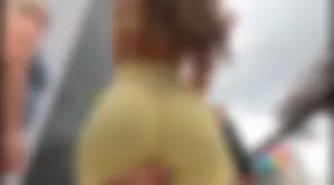 Yellow shorts Bubble Butt on Tight Fit Babe [Non-OC]