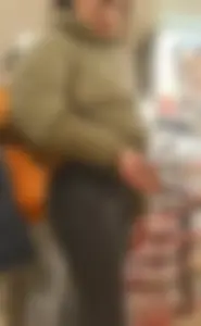 Hot girl with a worked out ass in tight grey jeans