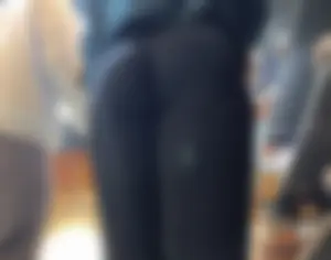 Curly haired babe in alphalete leggings