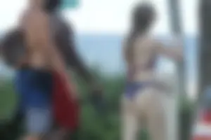 Bikini babes at Deerfield Beach in Florida