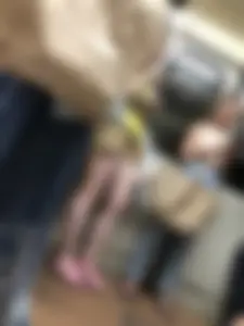Cute Candid Girl in Shorts And Pink Sandals With Hot Tender Legs Subway Creepshots Gallery