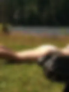 Girl Lying on Grass in Panties - Legs and Naked Feed Closeup Photos