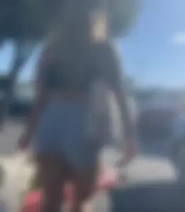Blonde with fantastic ass and thighs in grey shorts (OC)