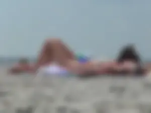 Dry humping on the beach